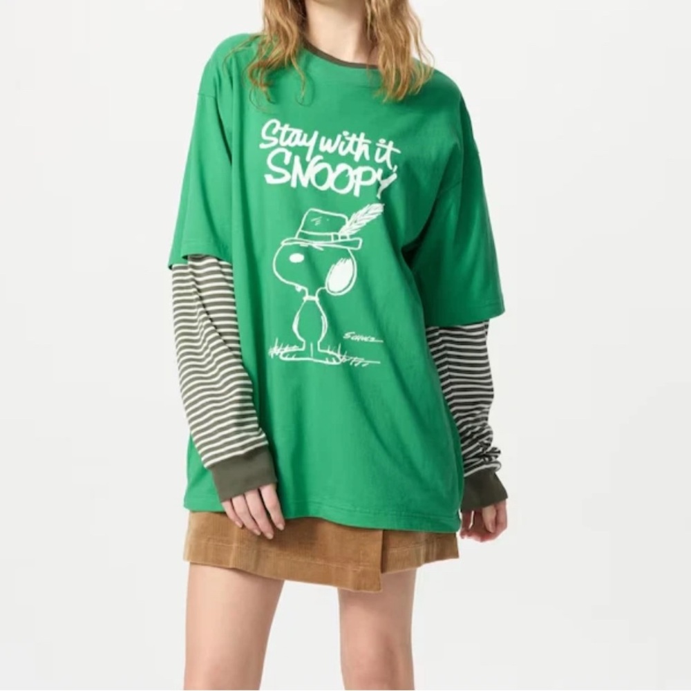 Fashion Union Green Graphic Button Down Shirt